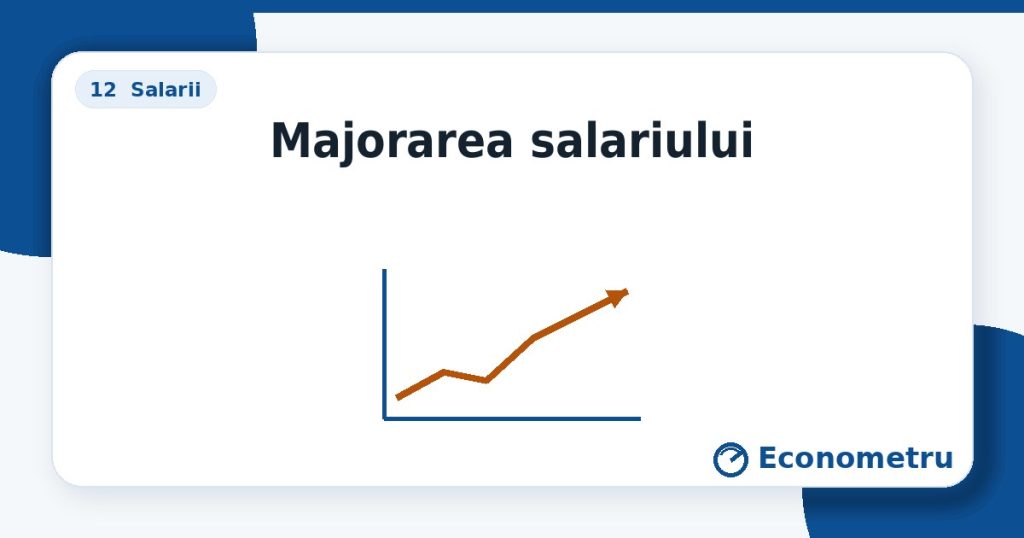 Majorarea salariului — săgeată în sus + grafic salariu.