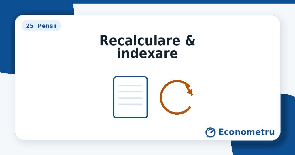 Recalculare & indexare — document + săgeată actualizare.